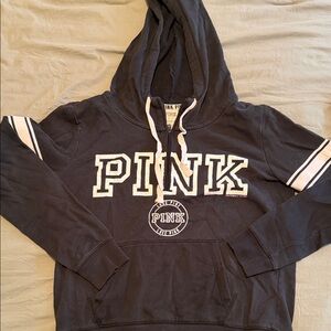 Victoria's Secret PINK Black Hoodie with White Accents